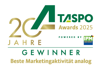 Logo Taspo Awards 2025 Gewinner in der Kategorie Beste Marketingaktivität analog powered by IPM Essen